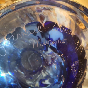 Murano, belangrijke abstracte glazen vaas, 20e eeuw