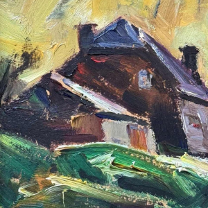 Yvonne TELLIER « Landschape of the Ardennes » painting oil