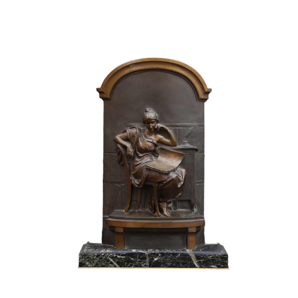 Louis-Ernest Barrias "La Liseuse", sculpture en bronze, 19ème siècle