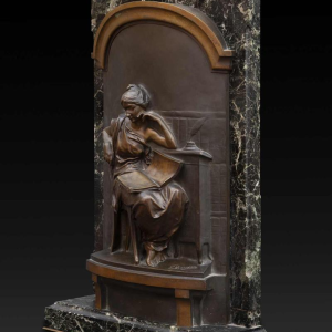 Louis-Ernest Barrias "La Liseuse", bronze sculpture, 19th century