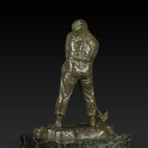 "Small Art Deco bronze statue 'The Hammerer' by Victor Demanet (1895-1964):