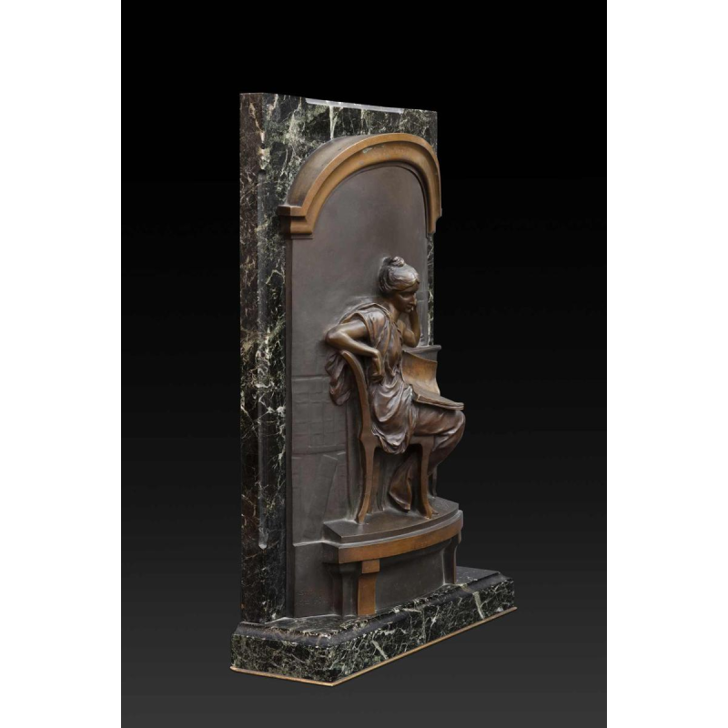 Louis-Ernest Barrias "La Liseuse", sculpture en bronze, 19ème siècle