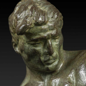 Petite statue en bronze Art Déco " Le Marteleur " de Victor Demanet (1895-1964)