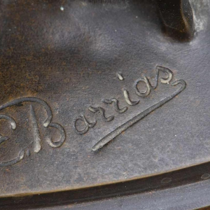 Louis-Ernest Barrias "La Liseuse", bronzen sculptuur, 19e eeuw