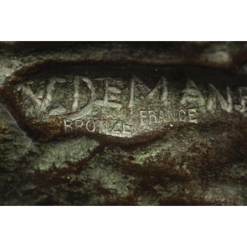 "Kleine Art Deco bronzen standbeeld 'De Hamer' van Victor Demanet (1895-1964):