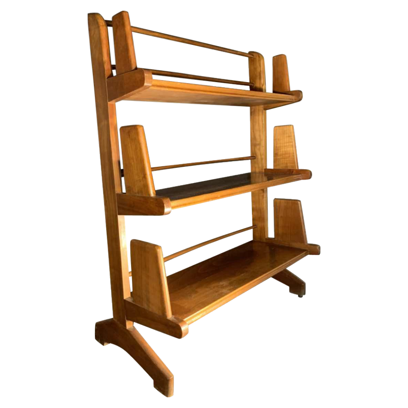 Petite Etagère / Bibliothèque Vintage de Style Scandinave en Teck 1950s