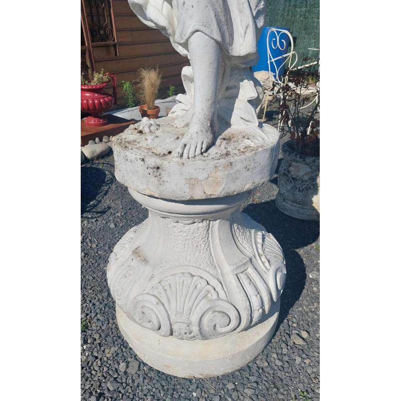 Garden sculpture Lady with grapes in reconstituted stone