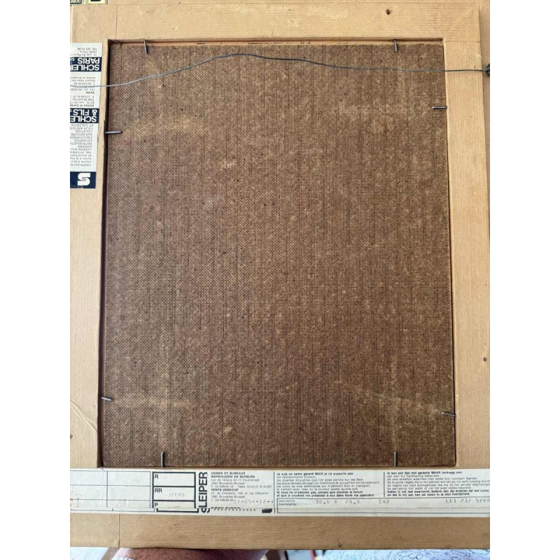 Jules PETIT « Fleurs de cactus » peinture huile sur panneau