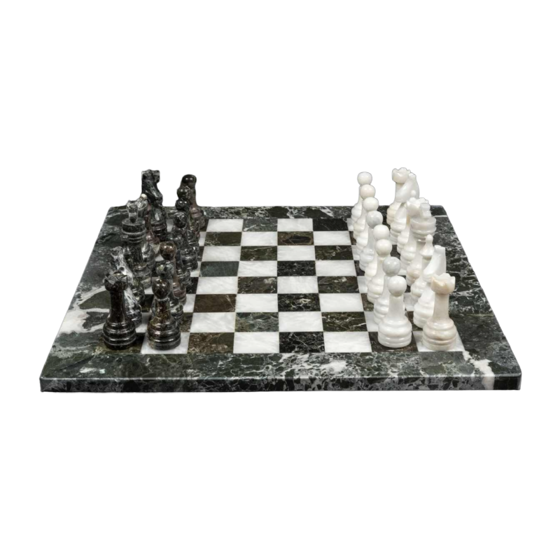 Jeu échecs Marbre Blanc et Noir