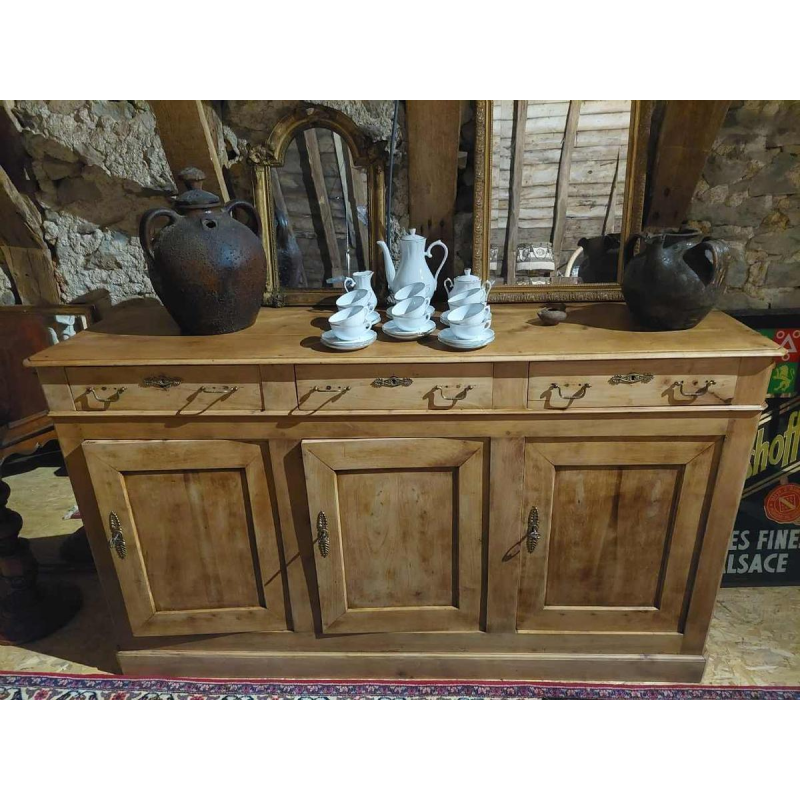 Grand buffet (enfilade) Louis Philippe entièrement restauré, 3 portes 3 tiroirs, 19ème siècle