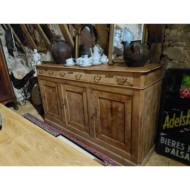 Grand buffet (enfilade) Louis Philippe entièrement restauré, 3 portes 3 tiroirs, 19ème siècle