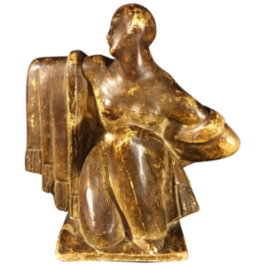Jean Canneel, PLÃTRE D'ATELIER 1930, Sculpture Art DÃ©co femme nue Cubiste