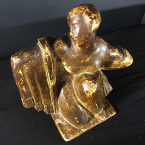 Jean Canneel, PLÃTRE D'ATELIER 1930, Sculpture Art DÃ©co femme nue Cubiste