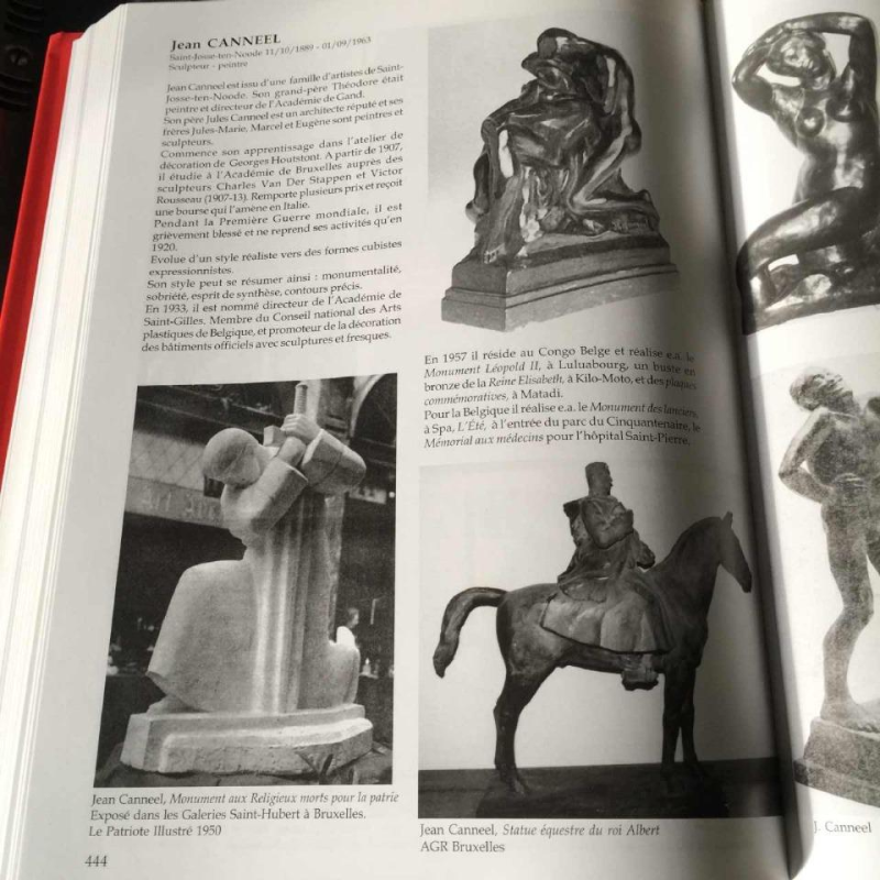 Jean Canneel, WERKPLAATS GIPS 1930, Art Deco sculptuur naakt kubistische vrouw