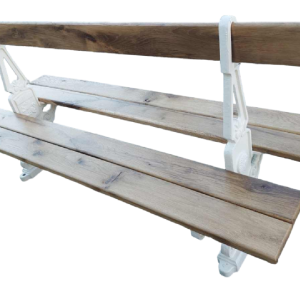 Double cast iron outdoor bench, Paris early 20th century