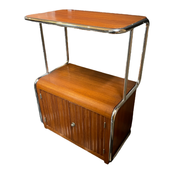 Modernistisch Art Deco Bauhaus buisvormig staal & hout 1930 dressoir