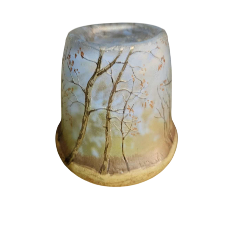Legras, petit vase Art Nouveau en verre dégagé à l'acide, début 20ème siècle