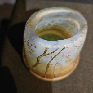 Legras, petit vase Art Nouveau en verre dégagé à l'acide, début 20ème siècle