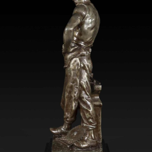 EMILE LOUIS PICAULT « LE TRAVAIL » statue en bronze, fin 19ème siècle