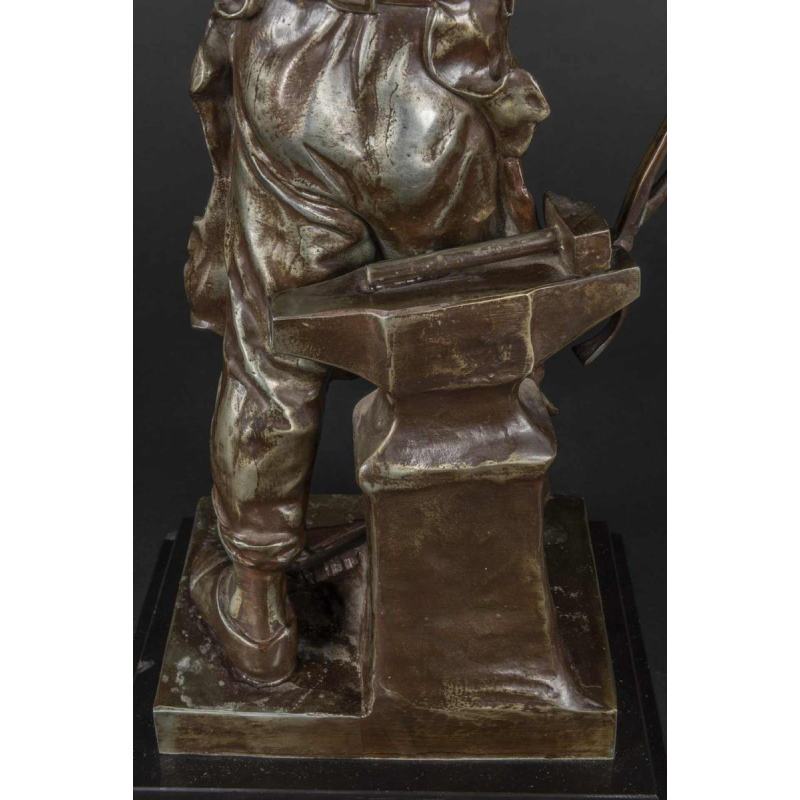 EMILE LOUIS PICAULT "LE TRAVAIL" bronze statue, late 19th century