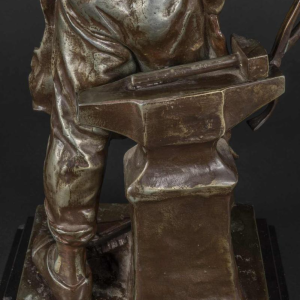 EMILE LOUIS PICAULT "LE TRAVAIL" bronzen beeld, eind 19e eeuw