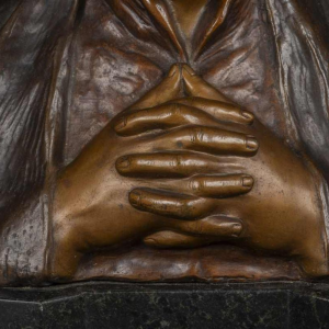 ADOLF JOSEF POHL "MATER DOLOROSA" sculptuur bronzen buste