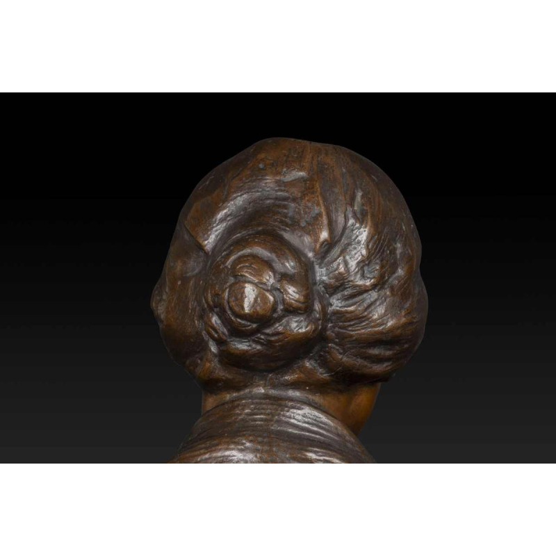 ADOLF JOSEF POHL "MATER DOLOROSA" sculpture bronze bust