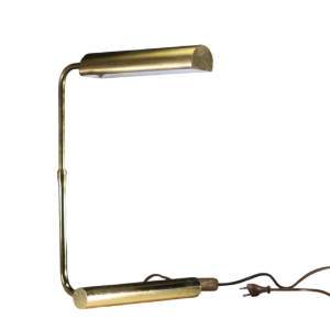 Christian Liaigre, desk lamp in gilded metal, ca 1990