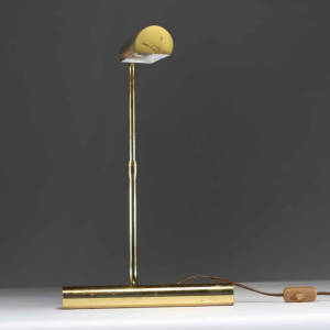 Christian Liaigre, lampe de bureau en métal doré, ca 1990