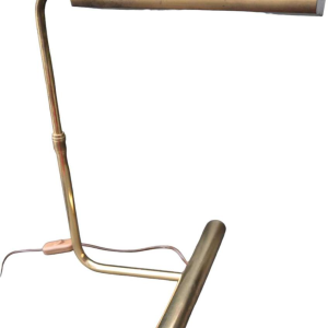 Christian Liaigre, desk lamp in gilded metal, ca 1990
