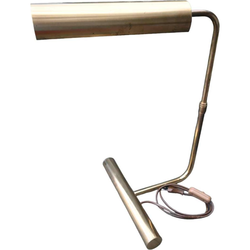 Christian Liaigre, lampe de bureau en métal doré, ca 1990