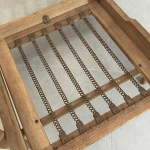 HANS WEGNER - Fauteuil GE 290 édité par GETAMA, chêne massif et tissus vert kaki, ca 1960