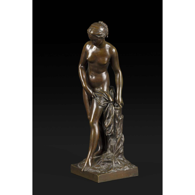Étienne-Maurice Falconet (1716-1791) "La Nymphe prenant son bain", bronze sculpture, 1757