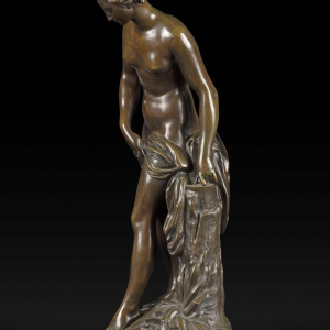 Étienne-Maurice Falconet "La Nymphe prenant son bain", bronzen sculptuur, 1757