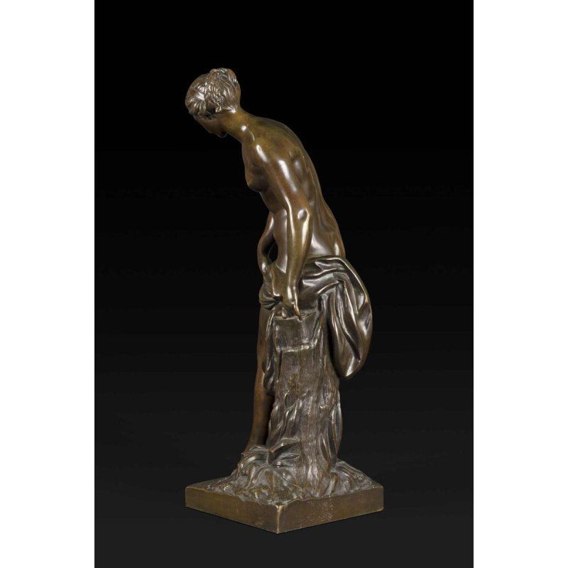 Étienne-Maurice Falconet "La Nymphe prenant son bain", bronze sculpture, 1757