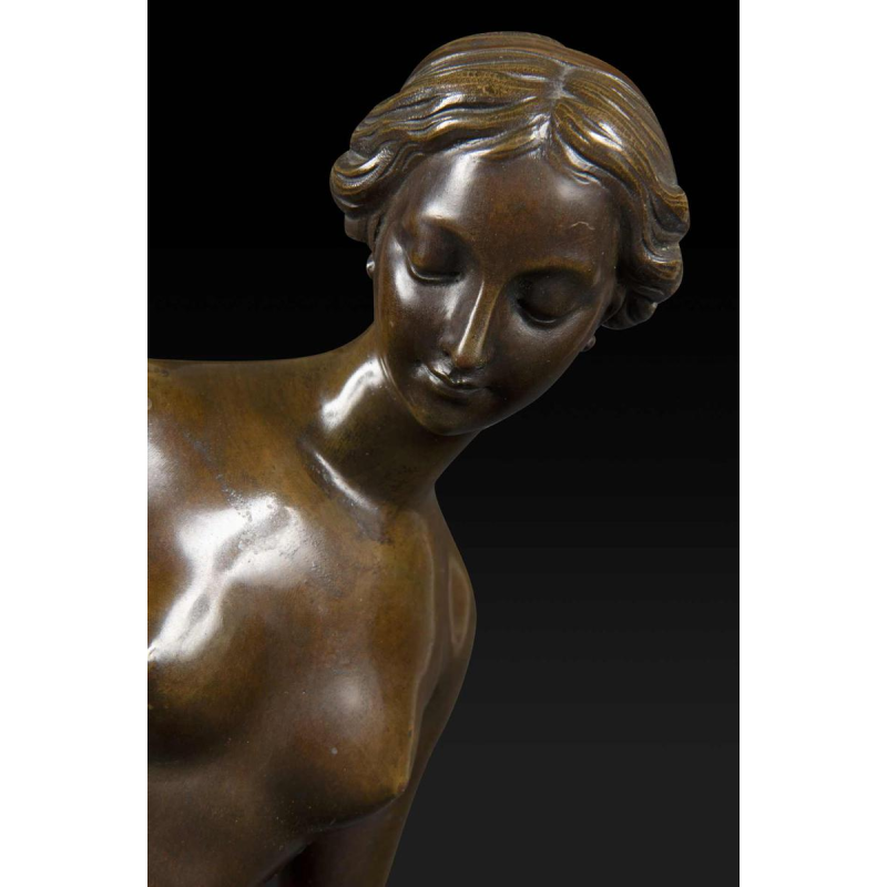 Étienne-Maurice Falconet "La Nymphe prenant son bain", bronzen sculptuur, 1757