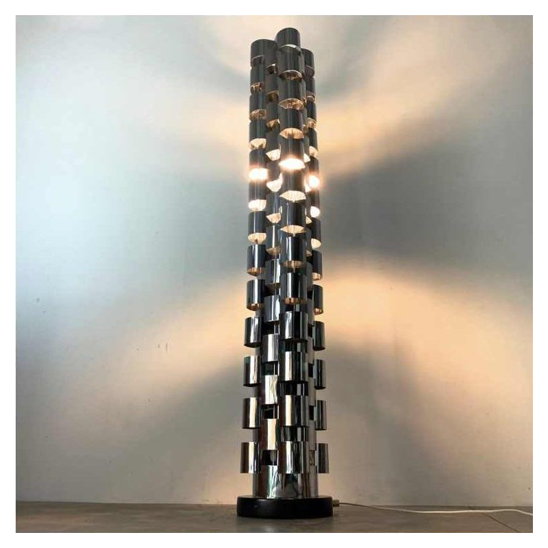CURTIS JERÉ, Building / Skyscraper Floor Lamp / Brutalist Lamp Sculpture, 1960s