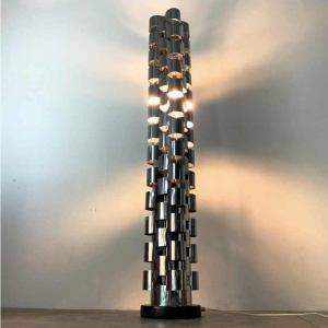 CURTIS JERÉ, Building / Skyscraper Floor Lamp / Brutalist Lamp Sculpture, 1960s