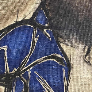 Francis Verlinden, tableau " femme bleue ", huile sur toile date´e de 1977