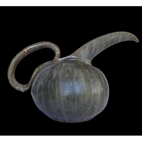 Marcellus Aubry, salt stoneware sculpture jug, Bouffioulx 20th c