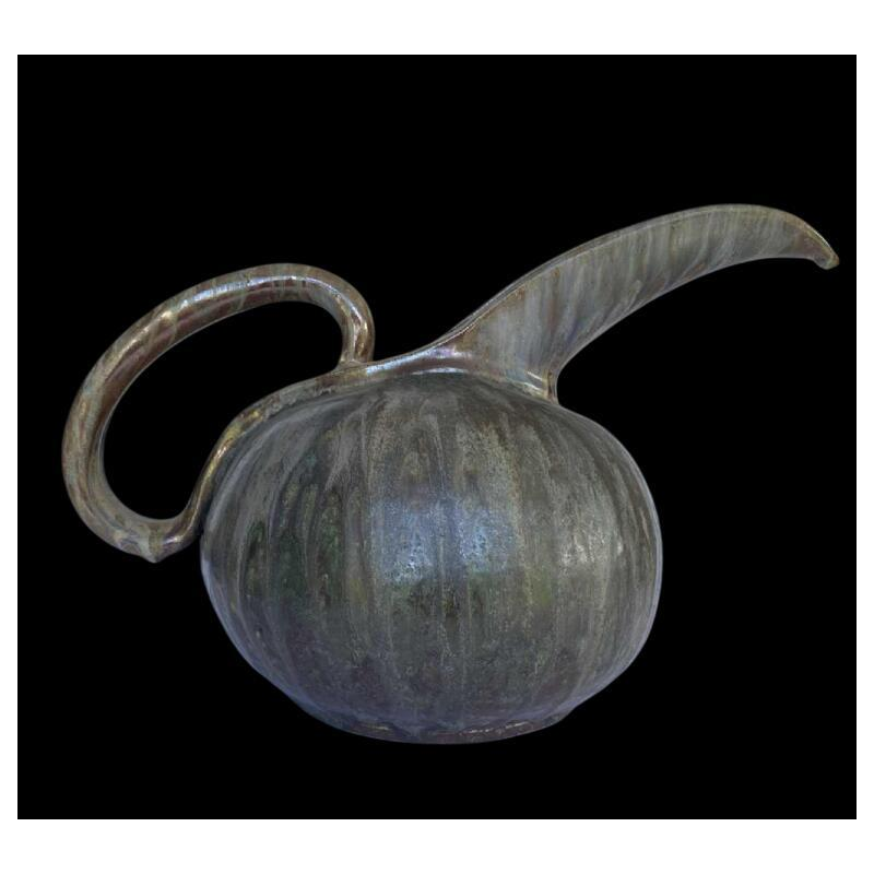 Marcellus Aubry, cruche sculpture en grès salé, Bouffioulx XXe s