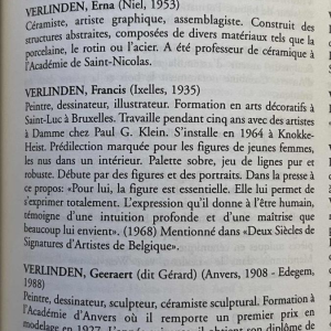 Francis Verlinden, schilderij "blauwe vrouw", olieverf op doek gedateerd 1977