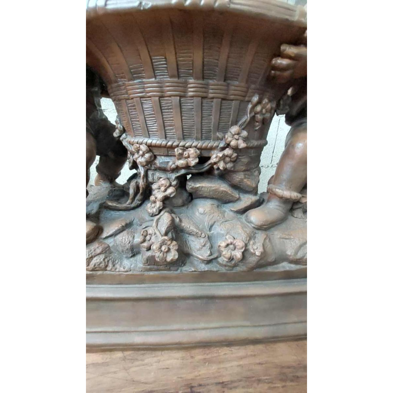 Friedrich Goldscheider, grote terracotta plantenbak, Oostenrijk 19e eeuw