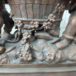 Friedrich Goldscheider, large terracotta planter, Austria 19th c