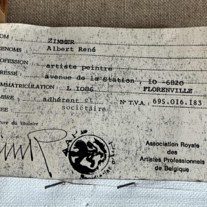 René ZIMMER “Landschape van Gaume“ schilderij olieverf op doek