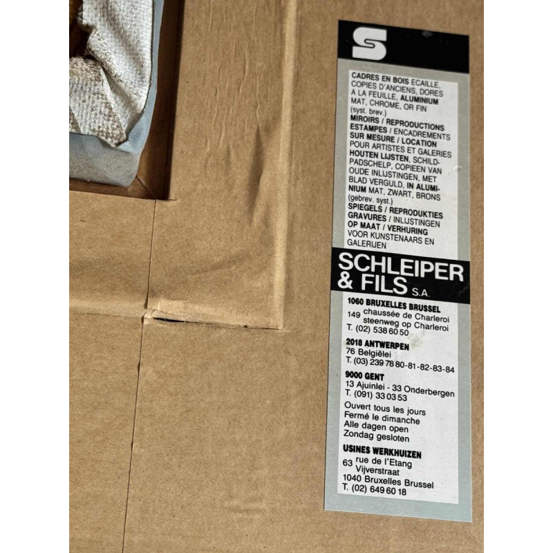 René ZIMMER “Gaume landschape)“ painting oil on canvas