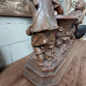 Friedrich Goldscheider, grote terracotta plantenbak, Oostenrijk 19e eeuw