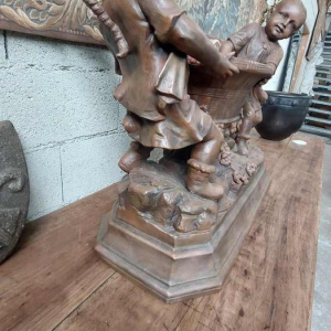 Friedrich Goldscheider, grote terracotta plantenbak, Oostenrijk 19e eeuw