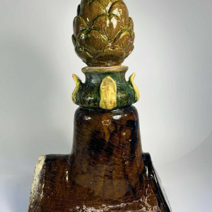 Poterie de Bavent, épi de faîtage en terre cuite vernissée, fin 19ème siècle