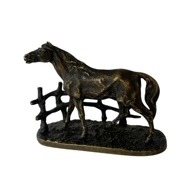 Pierre Jules MÈNE, “CHEVAL A LA BARRIERE“, Bronze sculpture, 19th century